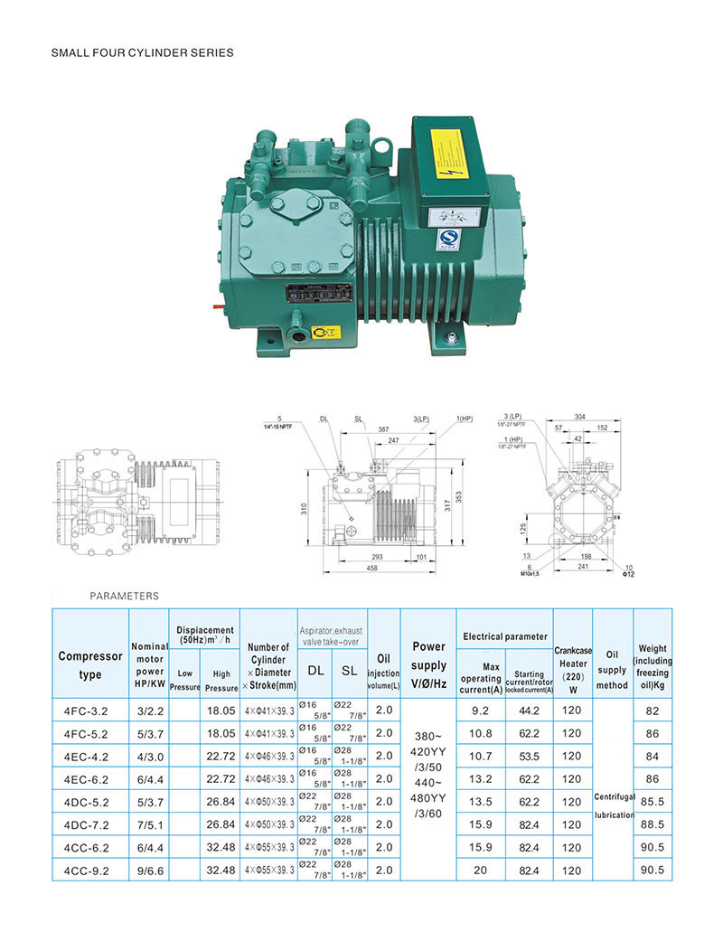 Pi Compressor High-Performance Semi-Enclosed Piston Compressor - Rongyi